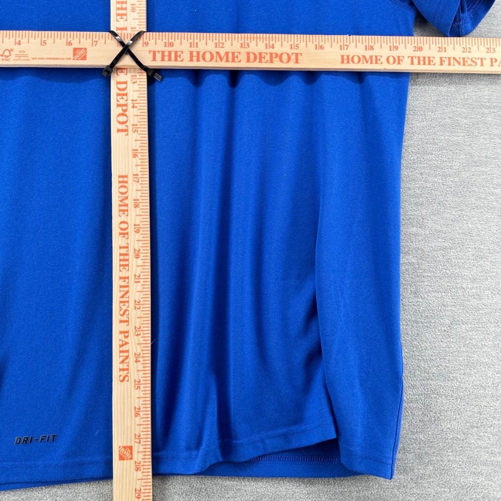 Nike Dri-Fit T-Shirt Mens Medium Blue Short Sleeve Performance Training Swoosh - Picture 6 of 8